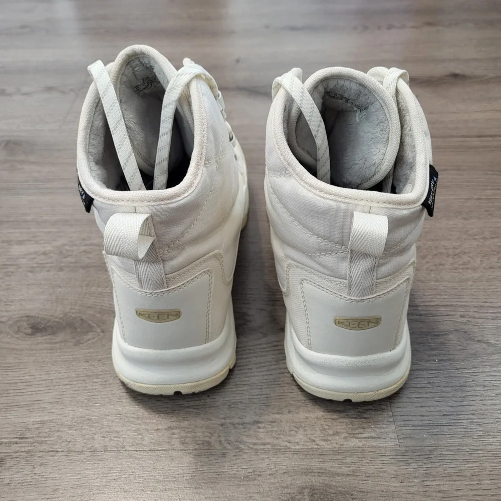 KEEN Terradora Ankle Waterproof Winter Boots Off White Hiking Gorpcore Womens 8